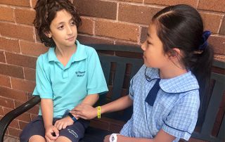 St Therese Catholic Primary School Mascot Student Showcase Student Wellbeing You Can Sit With Me Program